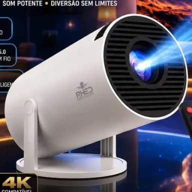 Projetor Smart Portátil Full Hd 4k Android 11 Wi-fi Bluetooth Mini Projetor Home Theater Cinema Em Casa Imagem Nítida Som Potente Compatível Com Diversos Dispositivos Branco 127/220